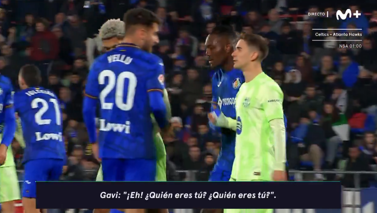 Faltada de Gavi a un jugador del Getafe: "¿Quién eres tú? Eres malísimo, anda"