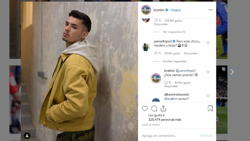 Brahim fuels the rumours. Screenshot/Instagram