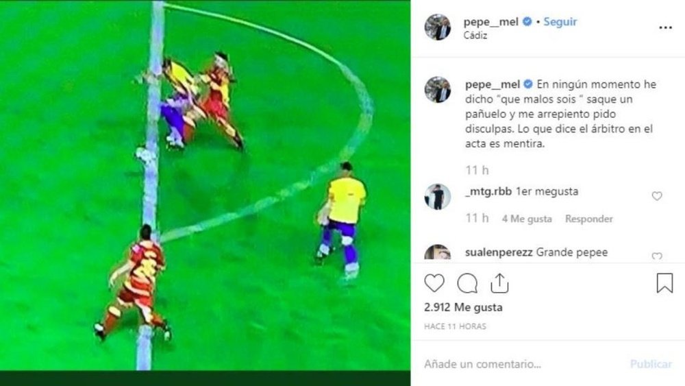 Pepe Mel cargó contra Saúl Ais Reig. Captura/Instagram/PepeMel