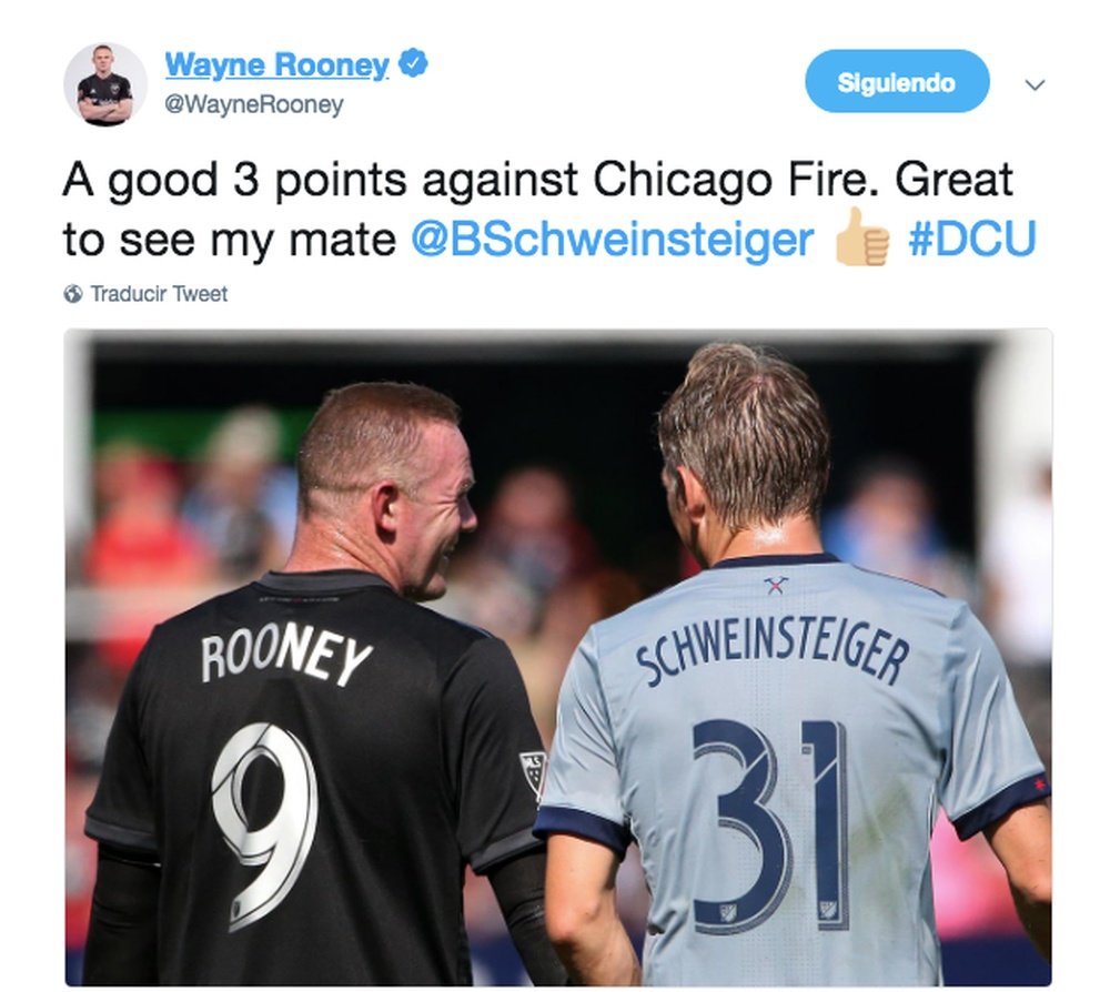 Rooney y Schweinsteiger volvieron a encontrarse. Twitter/WayneRooney