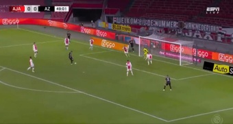 El Ajax cayó por 1-2 frente al AZ Alkmaar. Captura/ESPN