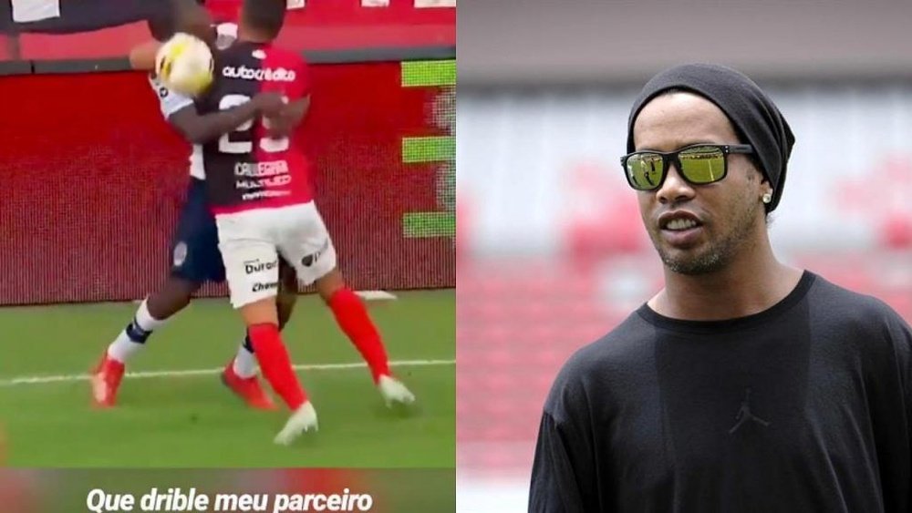 El regate del año también cautivó a Ronaldinho. Instagram/Ronaldinho