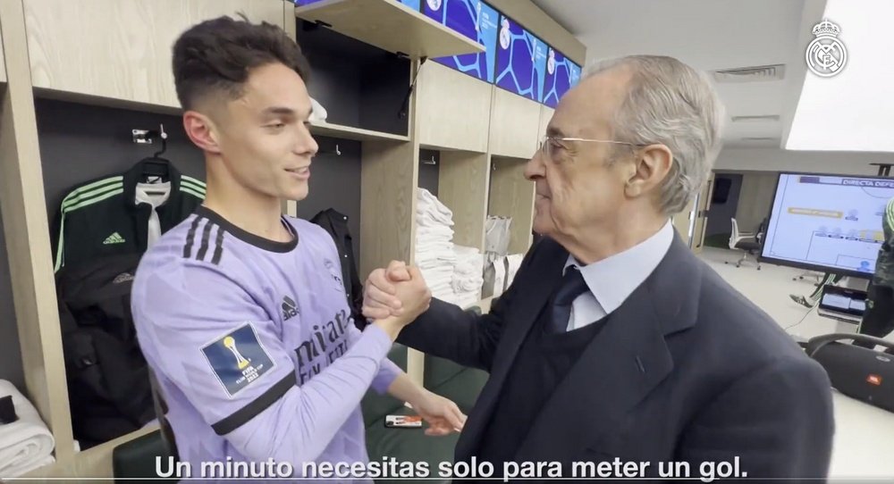 Sergio Arribas scored his first goal for Real Madrid. Twitter/RealMadrid