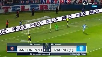 San Lorenzo cayó eliminado de la Copa por penaltis. Captura/TyCSports