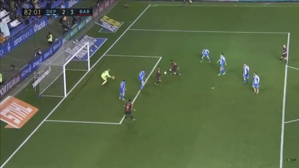 Messi's tidy finish gave Barcelona the lead. Screenshot/beINSports