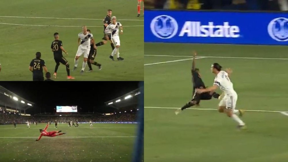 Ibrahimovic teve noite inspiradíssima contra o Los Angeles FC. Captura/DAZN