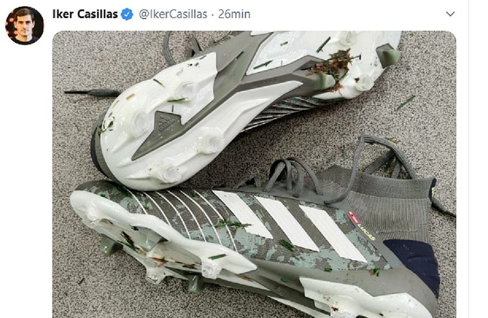 Casillas volta a treinar. Twitter/IkerCasillas