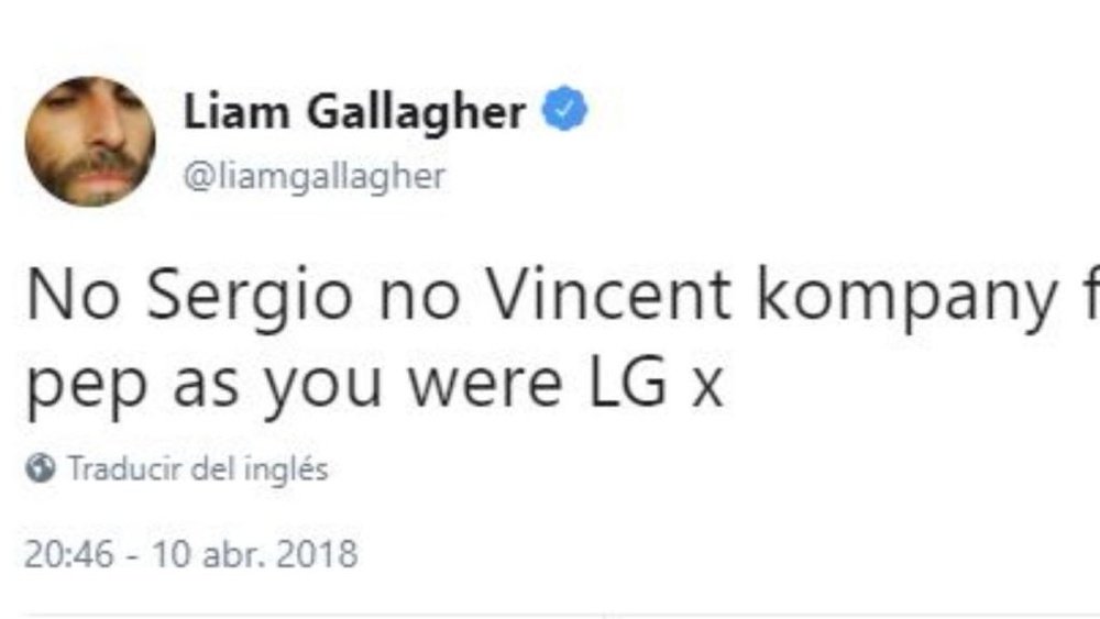 Nuevo lío del ex Oasis. Twitter/LiamGallagher