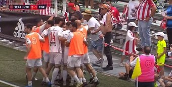 El Utrera se impuso por 3-1 al Atlético Tordesillas con un hombre menos. Captura/RFEF