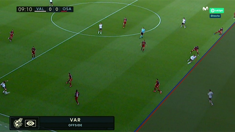 Rodrigo is not getting lucky with the VAR. Captura/MovistarLaLiga