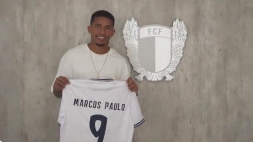 Macos Paulo jugará en la Liga Portuguesa esta temporada. Twitter/FCF1931_Oficial