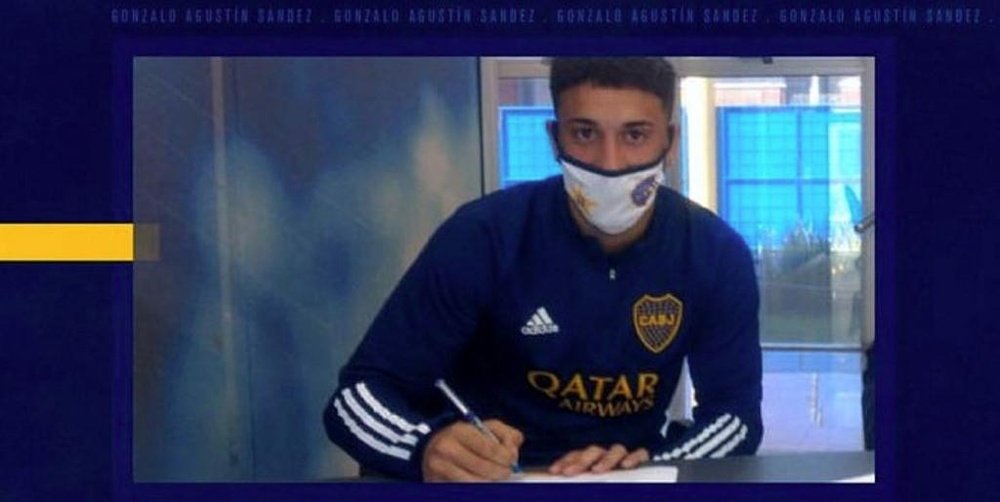Boca Juniors hace profesional al prometedor Agustín Sandez. Captura/BocaJuniors