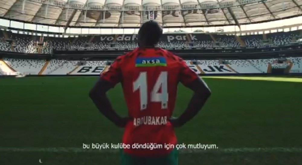 Besiktas announce Aboubakar. Captura/Besiktas