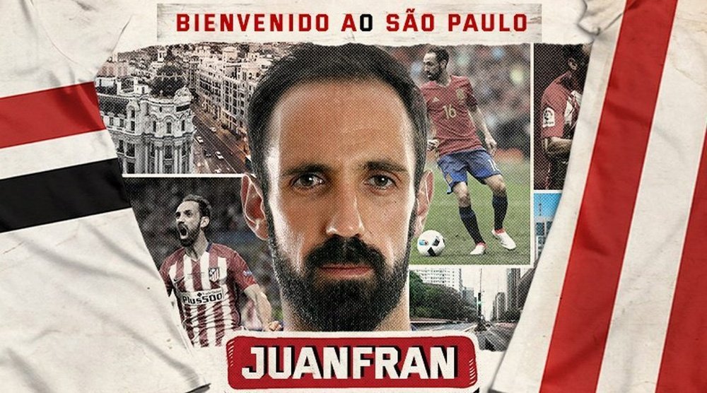 Juanfran signe à Sao Paulo. SaoPauloFC_Esp