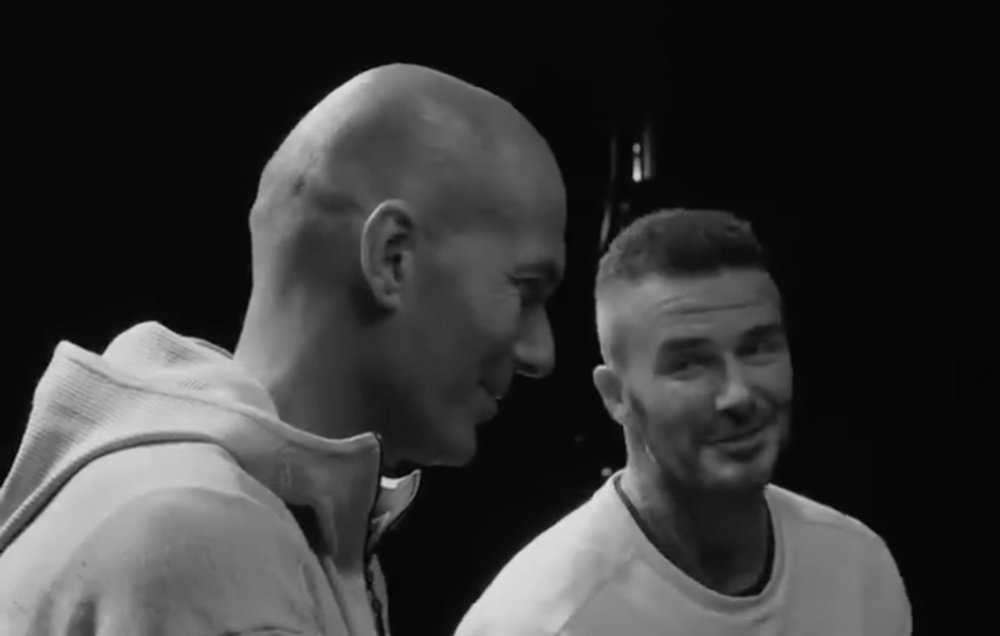 Beckham a demandé la victoire à Zidane. Capture/adidas