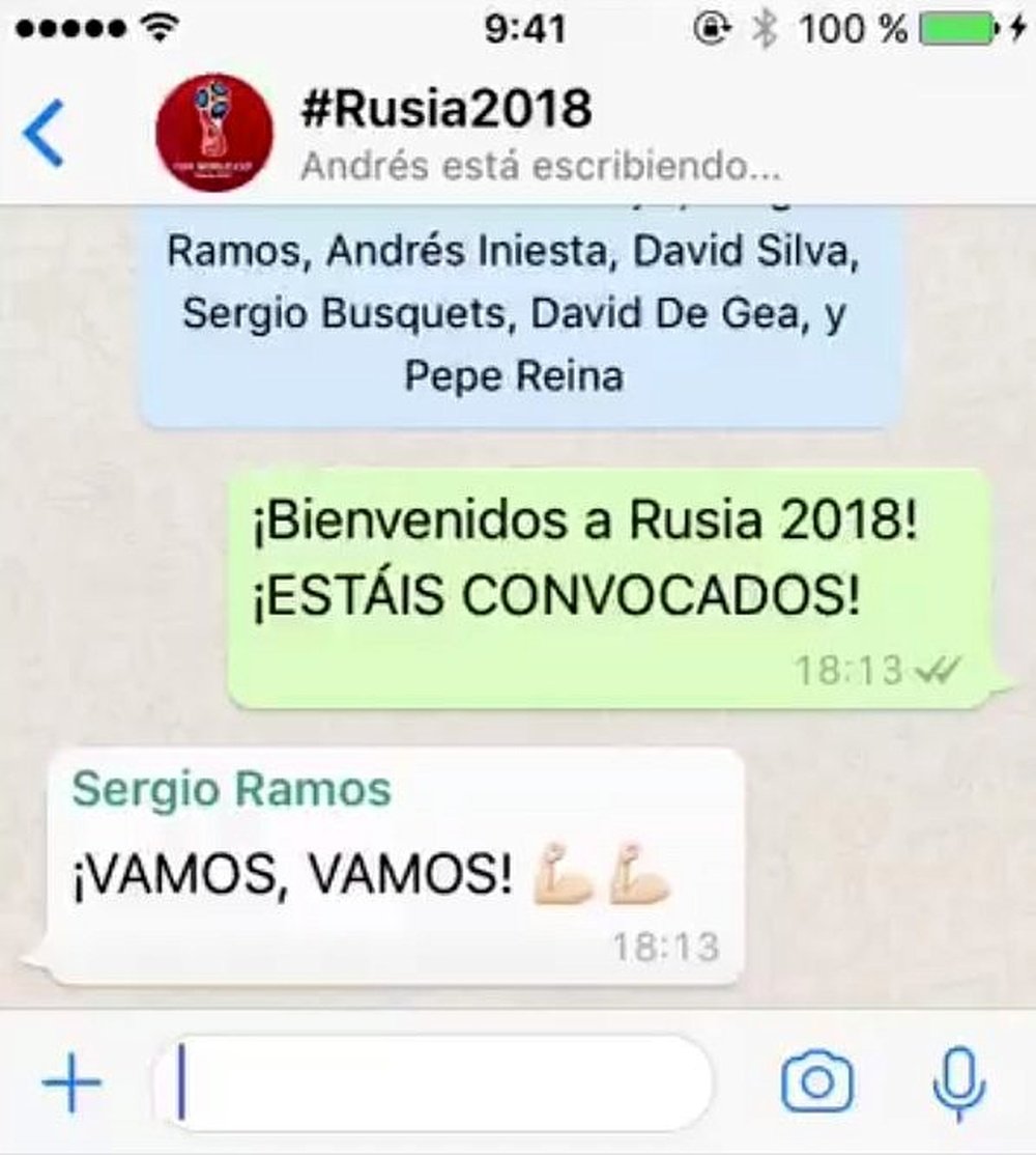 La capture de la conversation. Twitter/SeFutbol