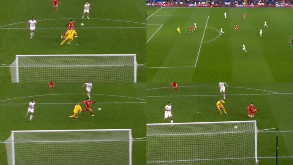 Bale acortó distancias en el marcador. Captura/Sky