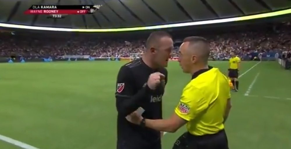 Rooney empieza a estar harto de los arbitrajes de la MLS. ESPN