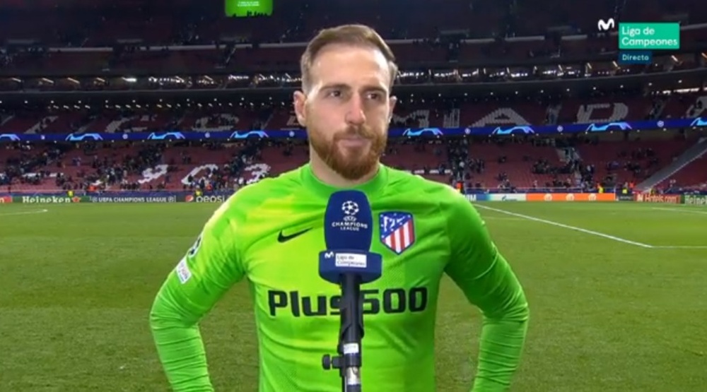 jan Oblak hizo autocrítica tras la derrota. Captura/Movistar+