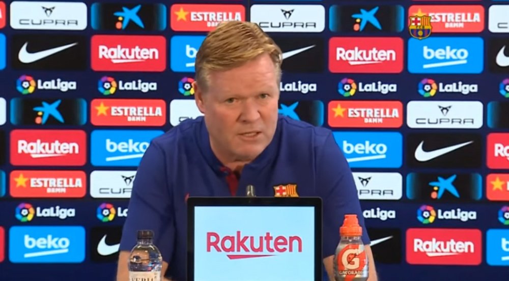 Koeman in conferenza stampa. FCBarcelona