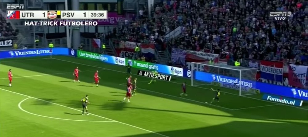 El mexicano volvió a marcar con el PSV. Twitter/ESPN