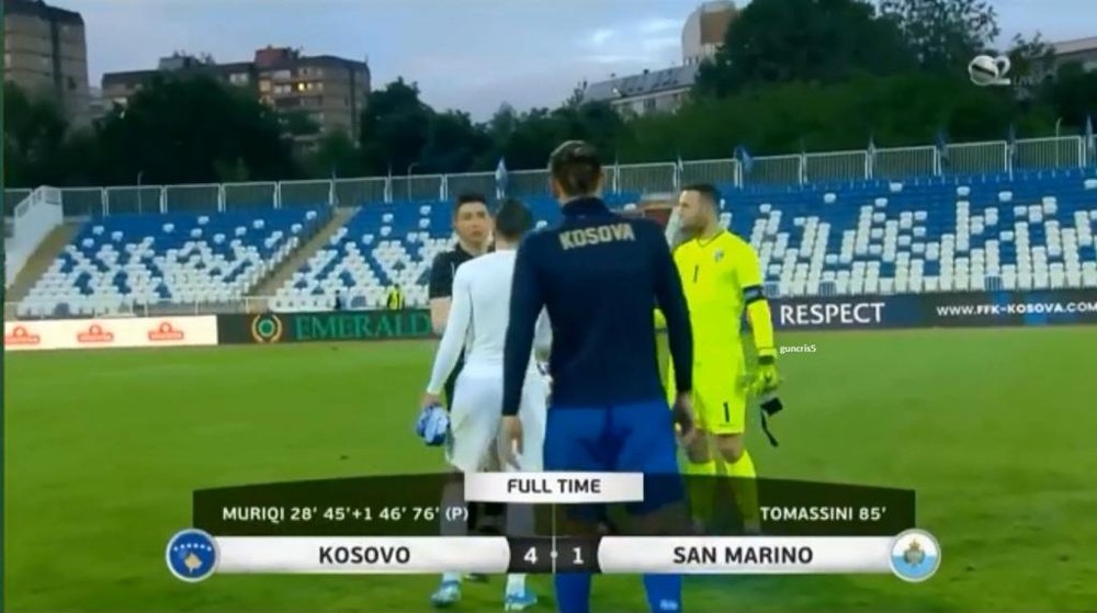 Kosovo pasó por encima de San Marino gracias a un sensacional Muriqi. Captura/S2
