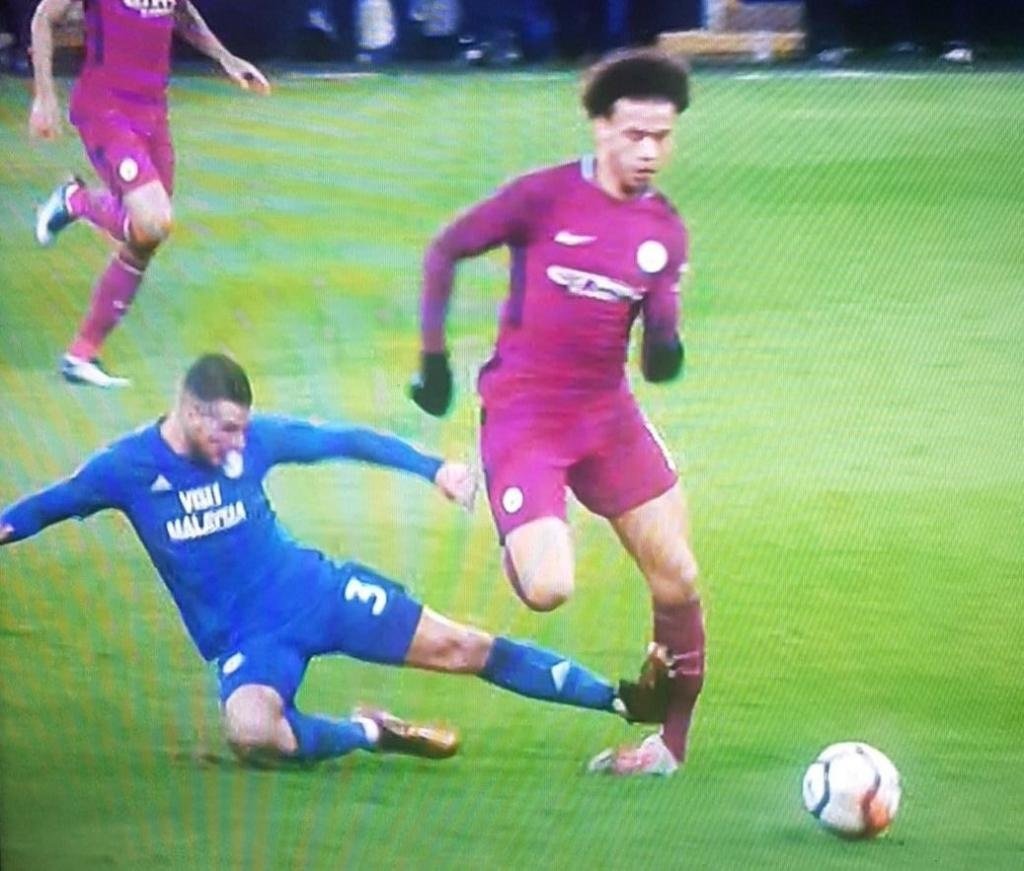 Sane was scythed down by Bennett. Twitter