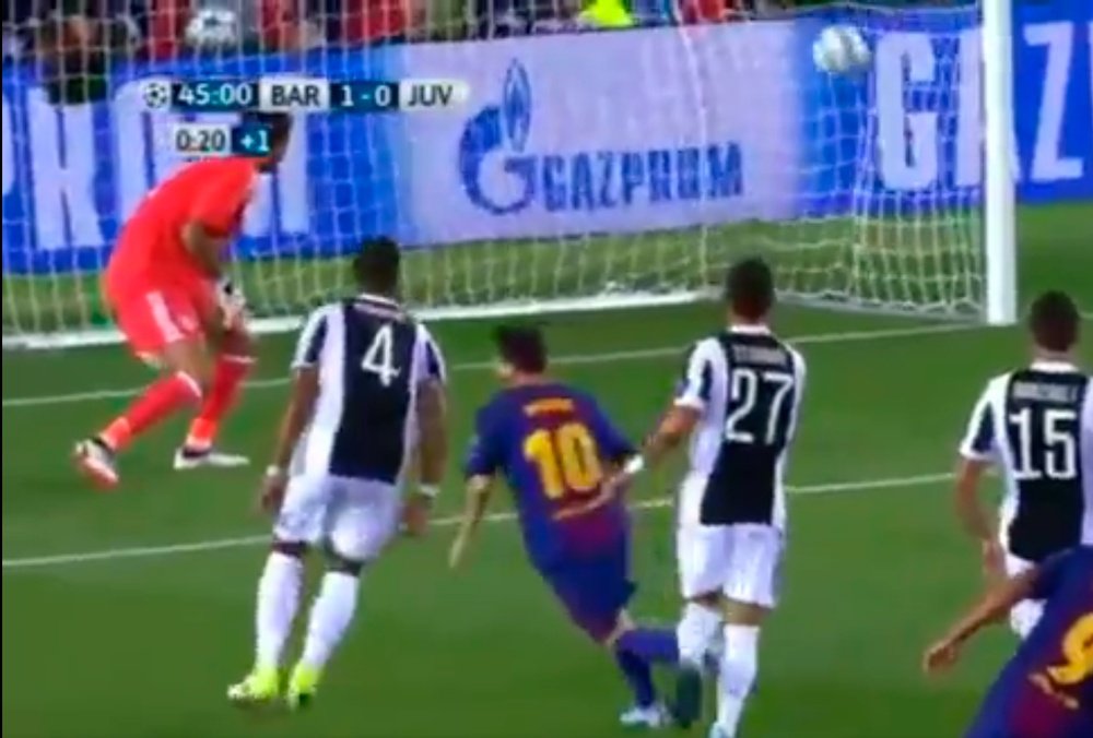 Messi scored his first goal against Buffon. beIN Sports