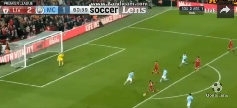 Mané remató con un buen gol un clamoroso error de Otamendi. Twitter