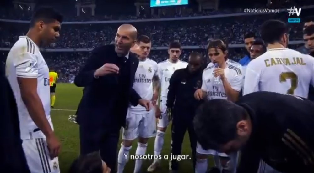 Le discours de Zidane avant la prolongation contre l'Atlético. Vamos