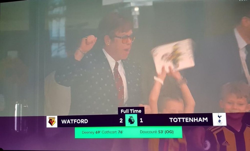 El Watford saca el lado más 'hooligan' de Elton John. SkySports
