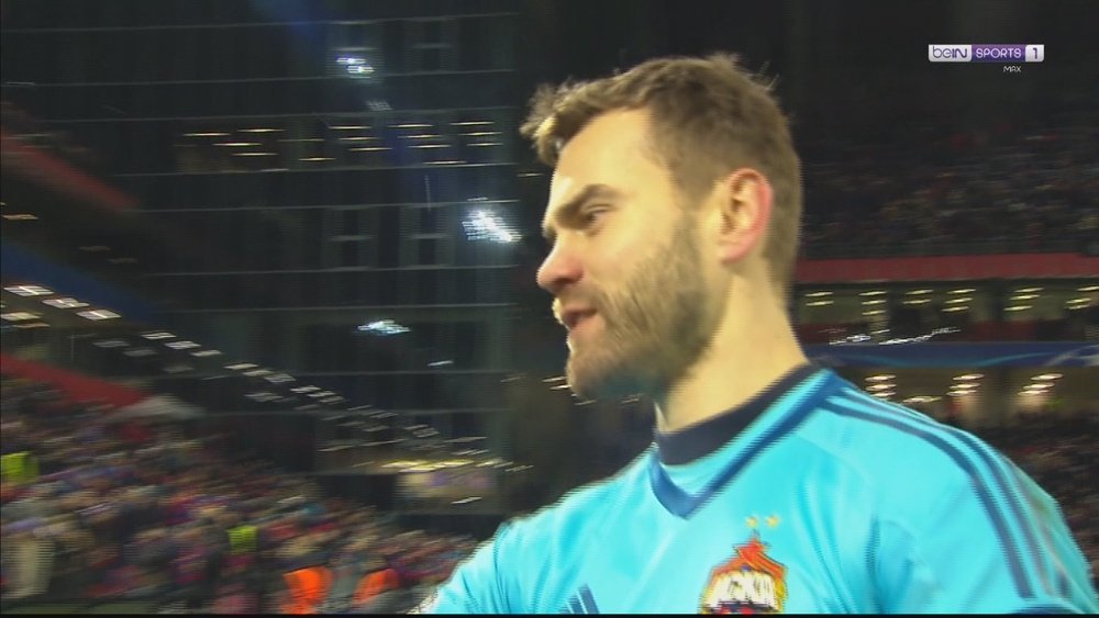 Akinfeev llevaba 43 partidos de Champions League seguidos recibiendo al menos un gol. beINSPorts