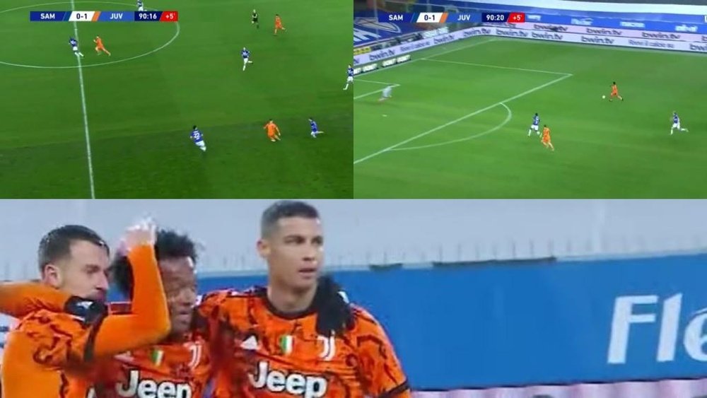 Cristiano dejó un pase de bella factura para el 0-2. Captura/BeinSports