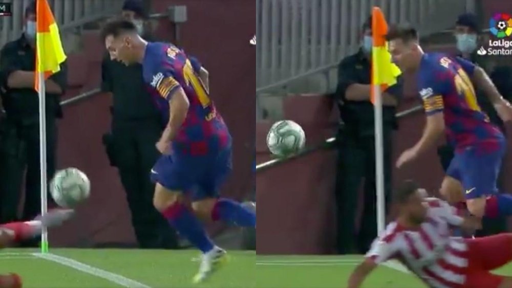 Il fantastico dribbling di Messi. MovistarFutbol