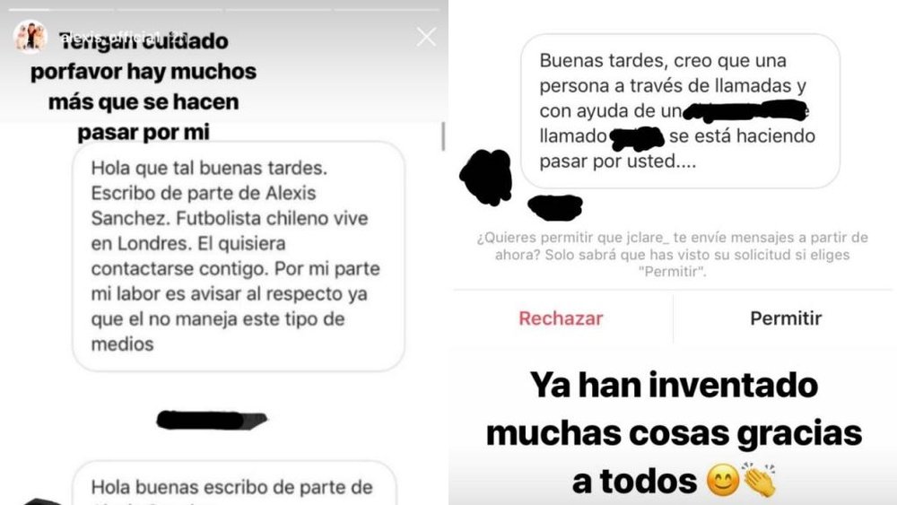 El chileno alertó a sus seguidores. Instagram/Alexis