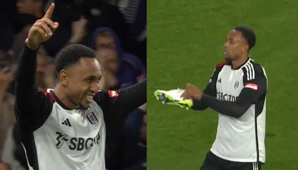 Kenny Tete marcó el penalti que eliminó al Tottenham de la EFL Cup. Capturas/FulhamFC