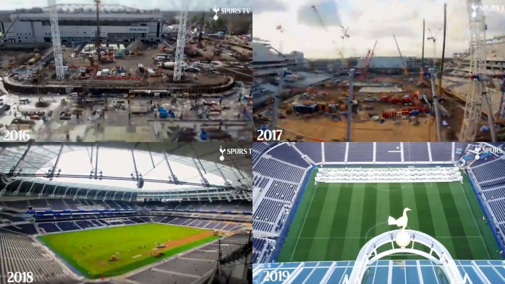Ainsi s'est construit le stade de Tottenham. Capture/TottenhamHotspur