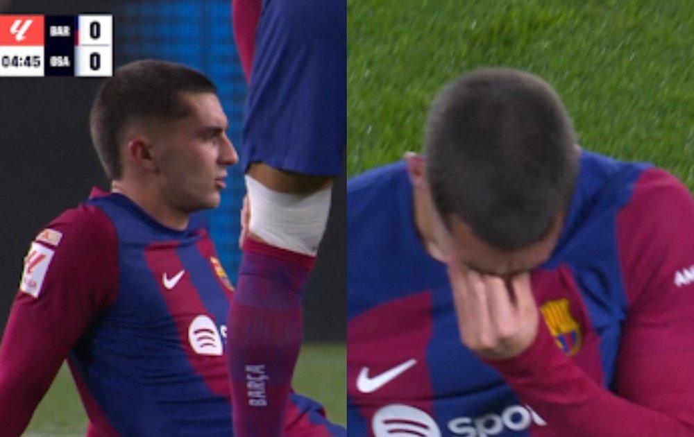 Ferran Torres hizo saltar las alarmas del Barcelona. Capturas/DAZN_ES