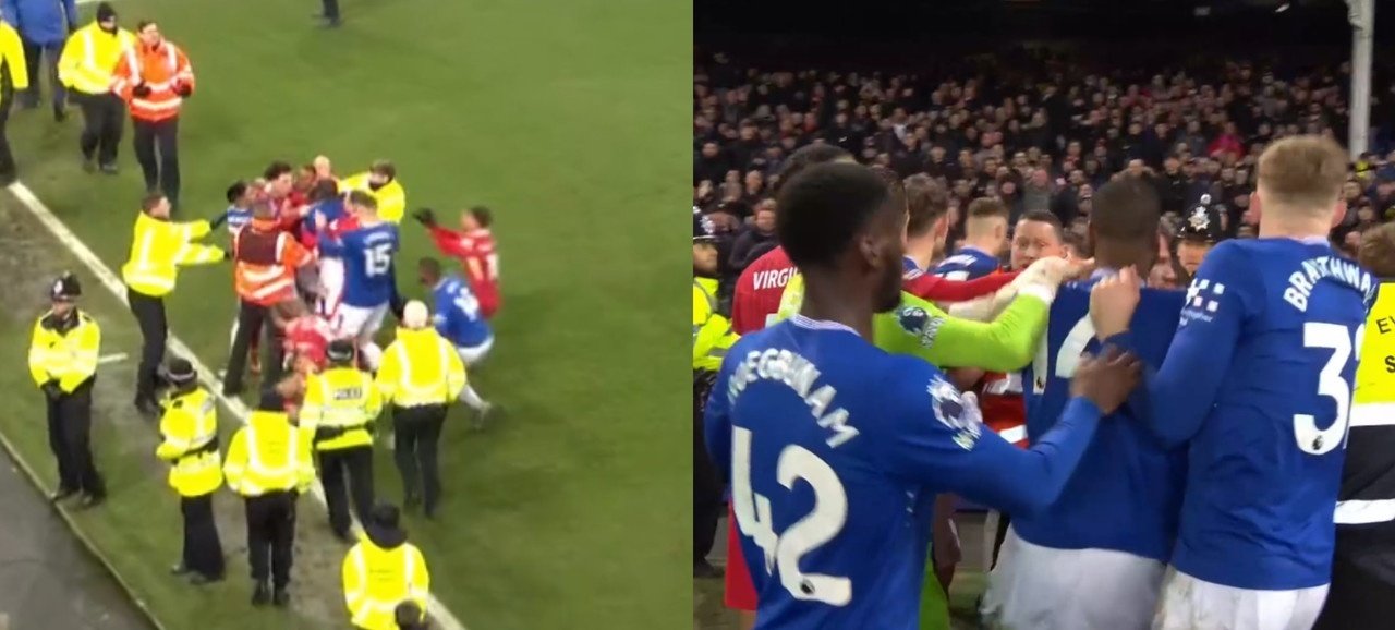 L'Everton ha strappato un pareggio all'ultimo respiro contro il Liverpool nell'ultimo derby del Merseyside disputato al Goodison Park, ma il match si è concluso nel caos.