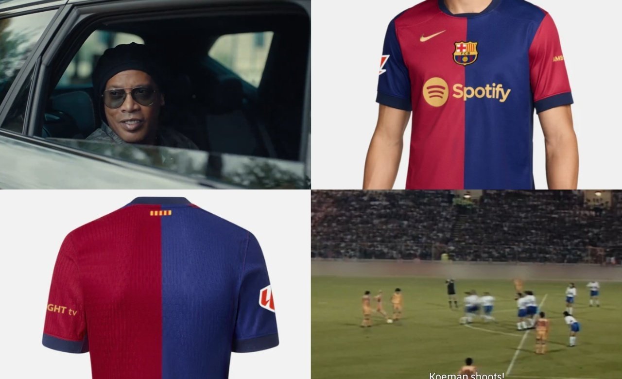 El Barça tira de Ronaldinho y Koeman para presentar su nueva camiseta