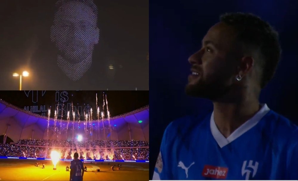 Neymar, presentado en Arabia. Capturas/AlHilal