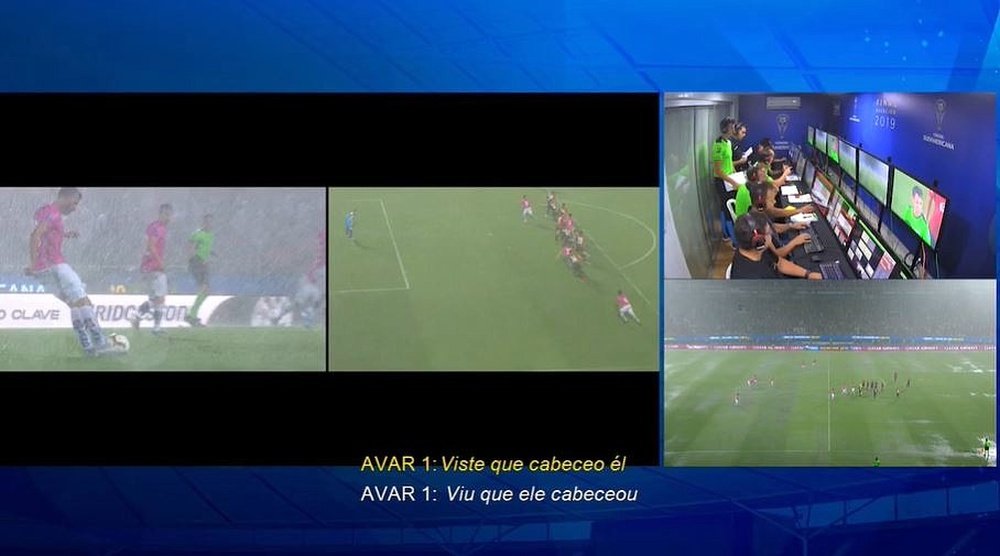 Del posible fuera de juego al gol confirmado en el VAR en Asunción. Captura/CONMEBOL