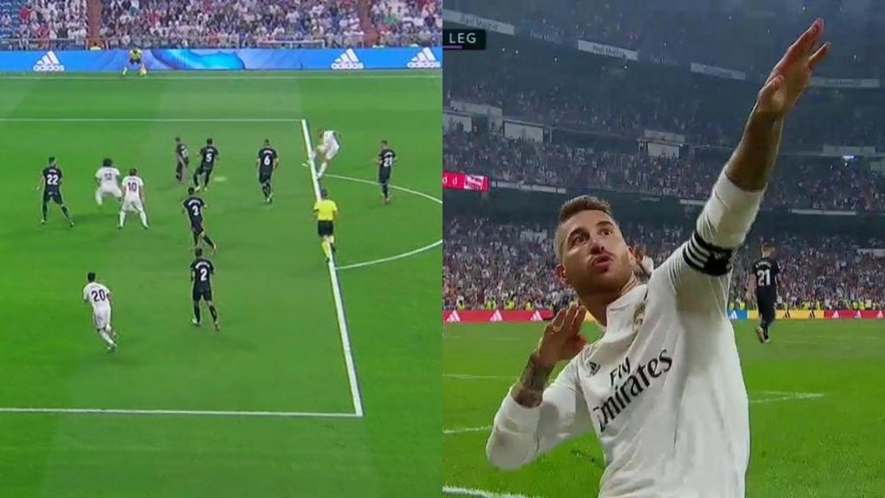 Benzema y Ramos volvieron a marcar. Capturas/Movistar