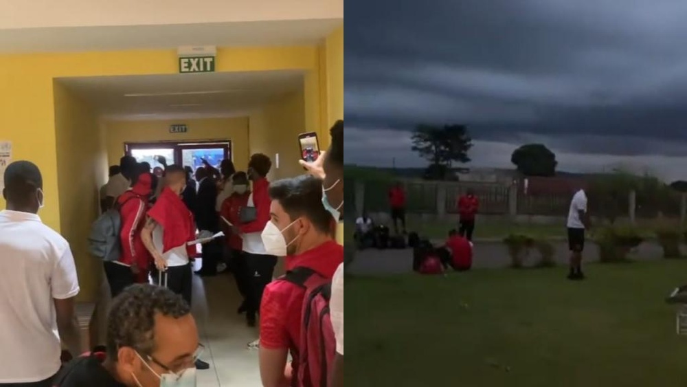 Angola denunció un trato vejatorio en Gabón. Captura/hugomarqueschoco/faf_angola