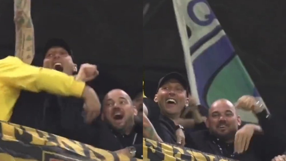 Sneijder et Materazzi etaient avec les ultras pendant Inter-Milan. Capture/Juanlorenzañaprieto