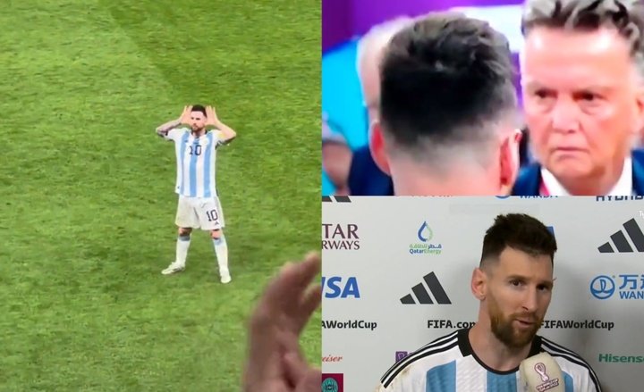Messi le hizo un 'Topo Gigio' a Van Gaal, se encaró con él y le criticó: 