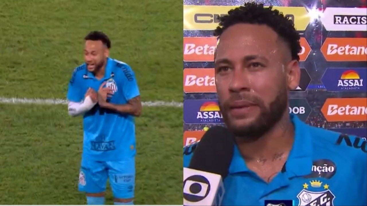 Neymar irritado com substituição e arbitragem