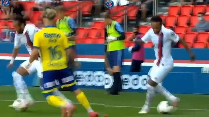 Neymar returns from the break in form: dribble and makes opponent dizzy in two metres