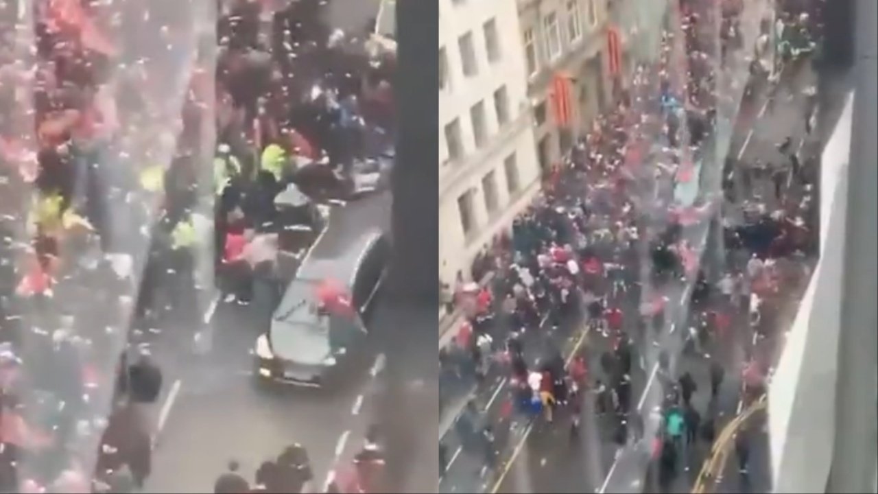 Celebrations turn to shock as vehicle hits crowd at Liverpool parade