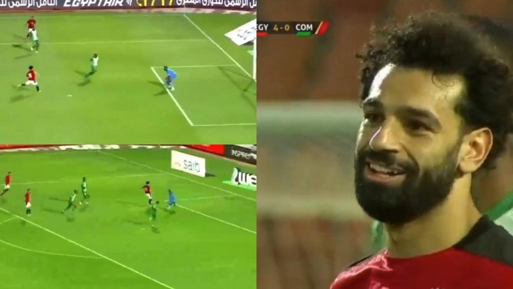 4-0 en diez minutos y doblete de Salah. Capturas/beINSports